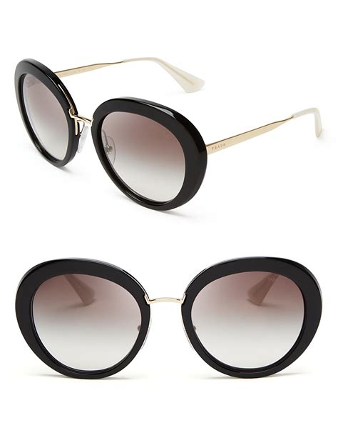 prada round sunglasses 50mm|Prada round sunglasses for women.